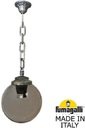 Fumagalli Sichem/G250 G25.120.000.BZE27 Подвесной светильник на цепочке с 1 фонарем 700 мм (корпус античная бронза, плафон дымчатый)