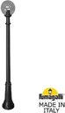 Fumagalli Gigi/G250 G25.156.000.AZE27 Светильник садовый с 1 фонарем 2000 мм (корпус черный, плафон дымчатый)