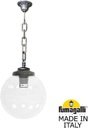 Fumagalli Sichem/G300 G30.120.000.BXE27 Подвесной светильник на цепочке с 1 фонарем 750 мм (корпус античная бронза, плафон прозрачный)
