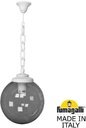 Fumagalli Sichem/G300 G30.120.000.WZE27 Подвесной светильник на цепочке с 1 фонарем 750 мм (корпус белый, плафон дымчатый)