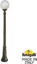 Fumagalli Gigi/G300 G30.156.000.BYE27 Светильник садовый с 1 фонарем 2010 мм (корпус античная бронза, плафон опал)