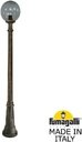 Fumagalli Gigi/G300 G30.156.000.BZE27 Светильник садовый с 1 фонарем 2010 мм (корпус античная бронза, плафон дымчатый)