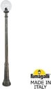 Fumagalli Ricu/G300 G30.157.000.BXE27 Светильник садовый с 1 фонарем 2300 мм (корпус античная бронза, плафон прозрачный)