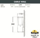 Fumagalli Carlo Wall DR1.570.000.WXU1L Светильник на стену 260 мм (корпус белый, плафон молочный/прозрачный)