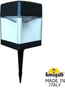 Fumagalli Elisa Wall DS2.561.000.AXD1L Столбик освещения садовый 165 мм (165+175 колышек, корпус черный, плафон прозрачный)