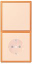 Jung Le Corbusier LC98232081 Рамка 2-постовая (универсальная, orange clair)