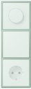 Jung Le Corbusier LC98332041 Рамка 3-постовая (универсальная, vert anglais clair)