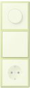 Jung Le Corbusier LC98332053 Рамка 3-постовая (универсальная, vert jaune clair)