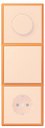 Jung Le Corbusier LC98332081 Рамка 3-постовая (универсальная, orange clair)