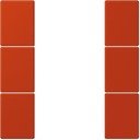 Jung Le Corbusier LC503TSA4320A Набор накладок 3 группы (rouge vermillon 59)