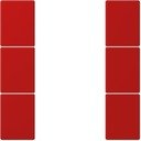 Jung Le Corbusier LC503TSA32090 Набор накладок 3 группы (rouge vermillon 31)