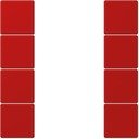 Jung Le Corbusier LC504TSA32090 Набор накладок 4 группы (rouge vermillon 31)