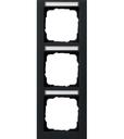Gira E2 110309 Рамка 3-постовая (поле для надписи, вертикальная, черный матовый)
