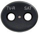 ABB Tacto 5550.1 AN Накладка розетки телевизионной (TV-FM-SAT, антрацит)