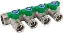 Elsen EMW04.04 Коллекторный модуль (1" НР/ВР, 4 x 3/4" ЕК, латунь)