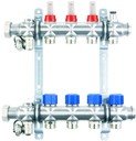 Elsen EMi03.10 Коллекторная группа (1" НР/ВР, 10 x 3/4" НР, расходометры, вентили, нержавеющая сталь)