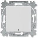 ABB Levit 2CHH590146A6016 Выключатель одноклавишный (подсветка, 10 А, под рамку, скрытая установка, серый/белый)