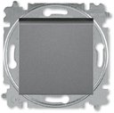 ABB Levit 2CHH599145A6069 Выключатель кнопочный (10 А, под рамку, скрытая установка, сталь/дымчатый черный)
