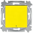ABB Levit 2CHH590146A6064 Выключатель одноклавишный (подсветка, 10 А, под рамку, скрытая установка, желтый/дымчатый черный)