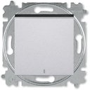ABB Levit 2CHH599147A6070 Выключатель кнопочный (подсветка, 10 А, под рамку, скрытая установка, серебро/дымчатый черный)