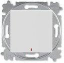 ABB Levit 2CHH592545A6016 Переключатель одноклавишный (подсветка, 10 А, под рамку, скрытая установка, серый/белый)