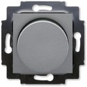 ABB Levit 2CHH942247A6069 Светорегулятор поворотно-нажимной (60-600 Вт, под рамку, скрытая установка, сталь/дымчатый черный)