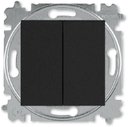 ABB Levit 2CHH595345A6063 Переключатель + кнопка (10 А, под рамку, скрытая установка, антрацит/дымчатый черный)