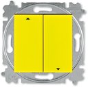 ABB Levit 2CHH598945A6064 Выключатель жалюзи (10 А, с фиксацией, под рамку, скрытая установка, желтый/дымчатый черный)