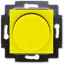 ABB Levit 2CHH942247A6064 Светорегулятор поворотно-нажимной (60-600 Вт, под рамку, скрытая установка, желтый/дымчатый черный)