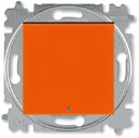 ABB Levit 2CHH599147A6066 Выключатель кнопочный (подсветка, 10 А, под рамку, скрытая установка, оранжевый/дымчатый черный)