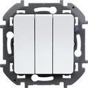 Legrand Inspiria 673640 выключатель трехклавишный для скрытого монтажа, цвет "Белый", увеличенный номинальный ток 20 А, напряжение ~250В.