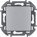 Legrand Inspiria 673692 переключатель кнопочный одноклавишный для скрытого монтажа, цвет "Алюминий", номинальный ток 6 А, напряжение ~250В